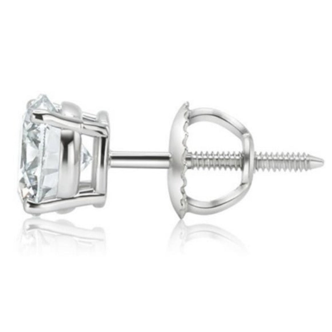 Lab-Grown Diamond Stud Earrings – 6 Carat, 14KT Gold