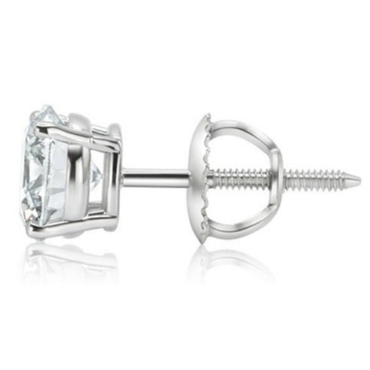 Lab-Grown Diamond Stud Earrings – 6 Carat, 14KT Gold