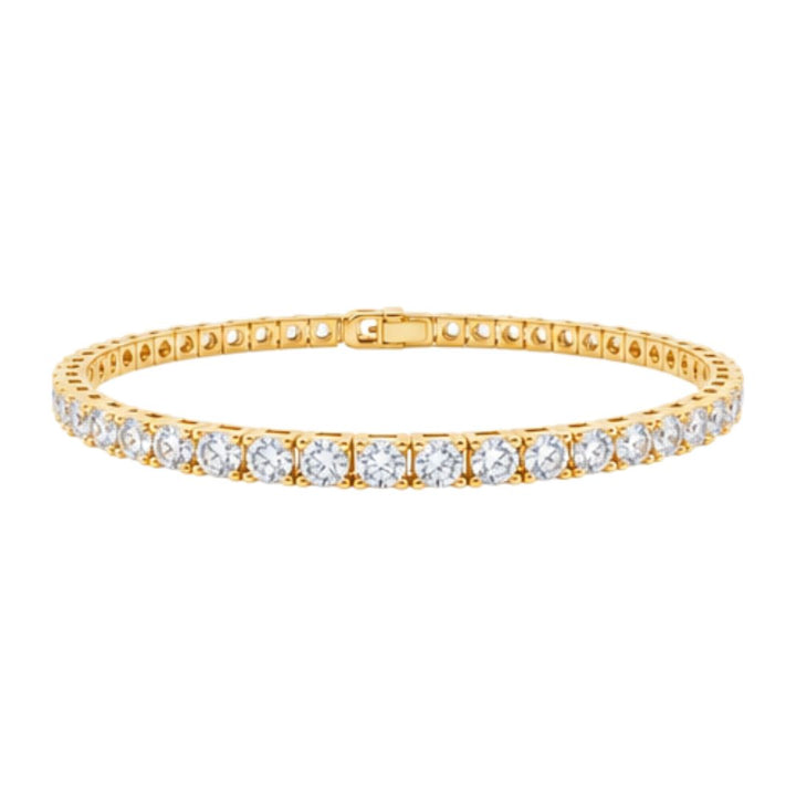GROWNIQUE Lab-Grown  Diamond Tennis Bracelet – 7 Carat, 14KT Gold