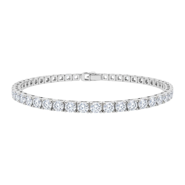 GROWNIQUE Lab-Grown  Diamond Tennis Bracelet – 7 Carat, 14KT Gold