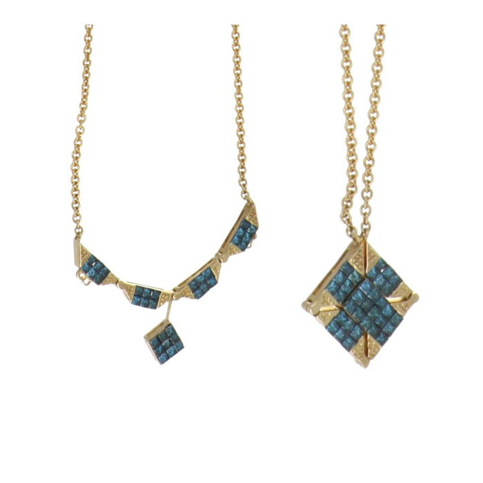Blue Diamond Necklace (Blue Diamond 0.78 cts.)