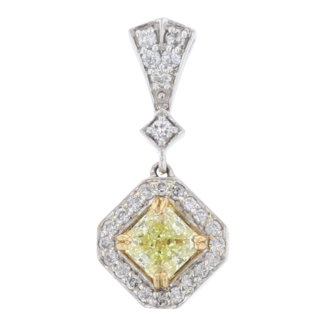 Yellow Diamond Pendant (Yellow Diamond 1.02 cts. White Diamond 0.34 cts.)