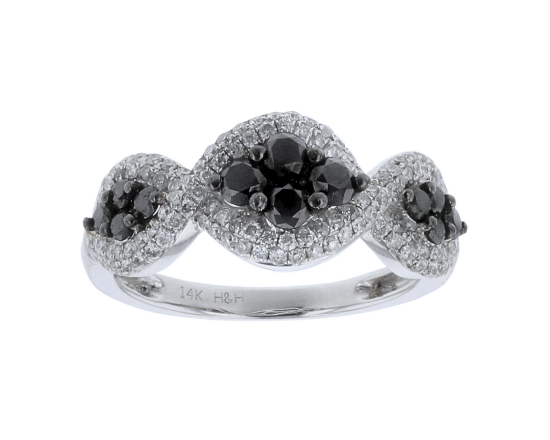 Buy Black Diamond Ladies Ring (Black Diamond 0.63 cts. White Diamond 0.55 cts.) at Kay's Fine Jewelry