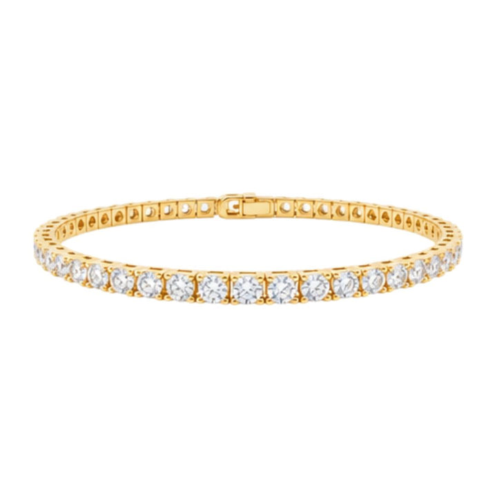 GROWNIQUE Lab-Grown  Diamond Tennis Bracelet – 8 Carat, 14KT Gold