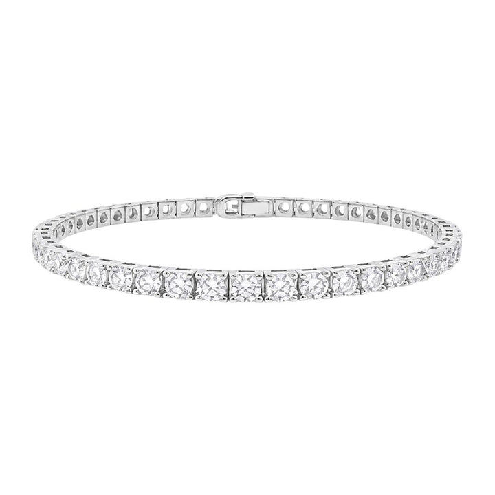 GROWNIQUE Lab-Grown  Diamond Tennis Bracelet – 8 Carat, 14KT Gold