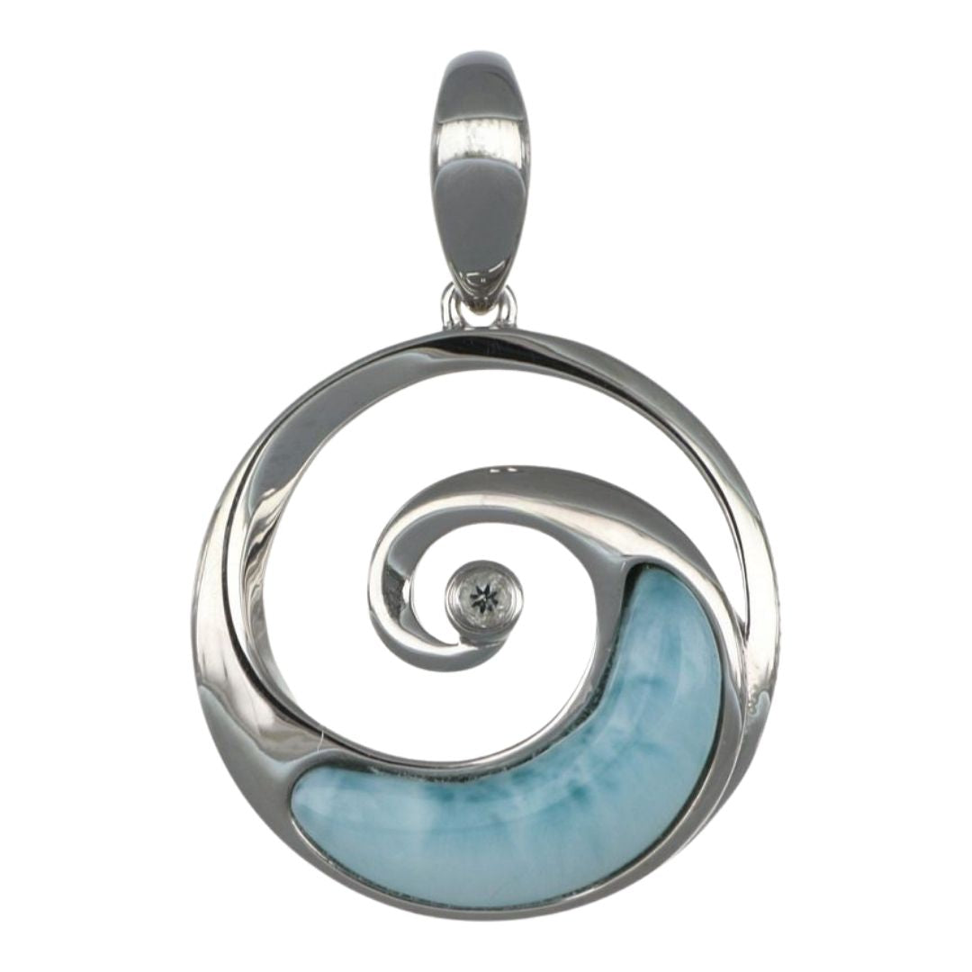 Larimar Caribbean Wave Pendant