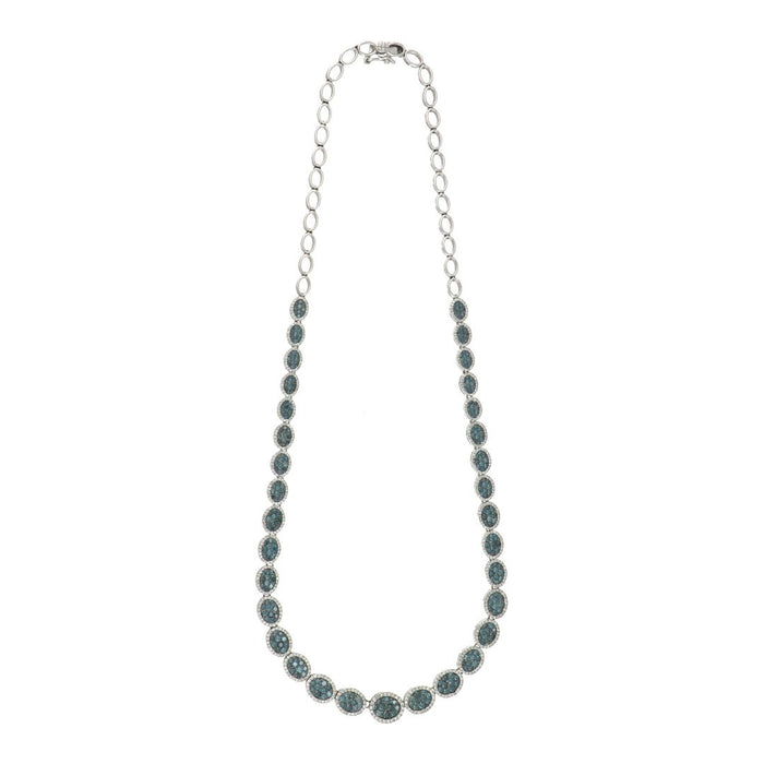 Blue Diamond Necklace (Blue Diamond 5.15 cts. White Diamond 2.35 cts.)