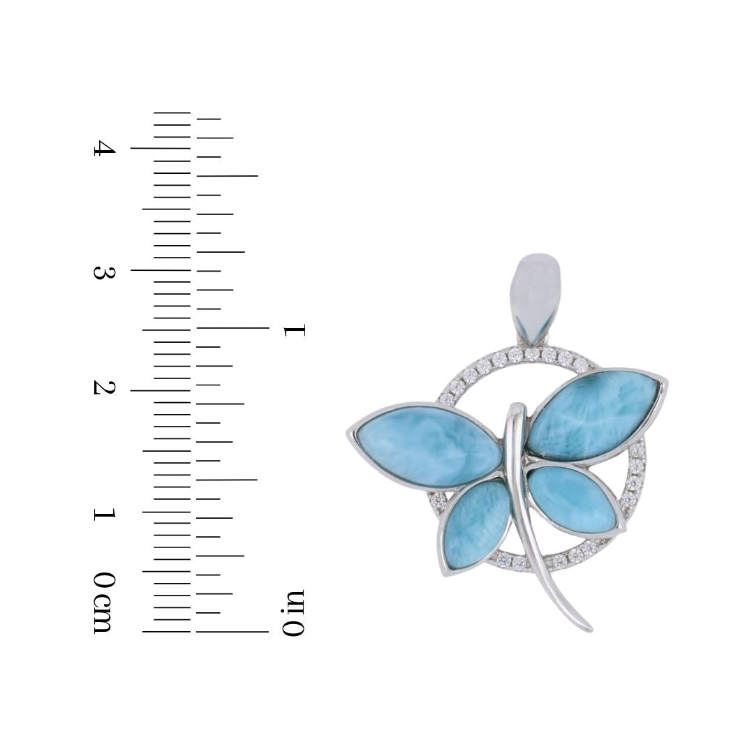 Larimar Dragonfly Pendant