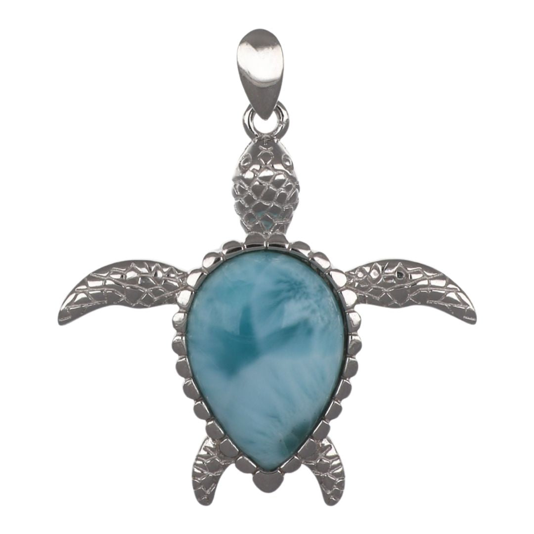 Larimar Turtle Pendant