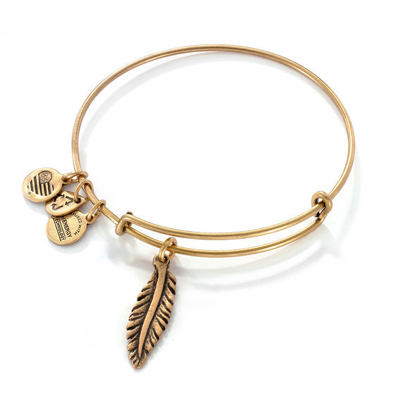 ALEX AND ANI Feather Charm Bangle Kay s Fine Jewelry