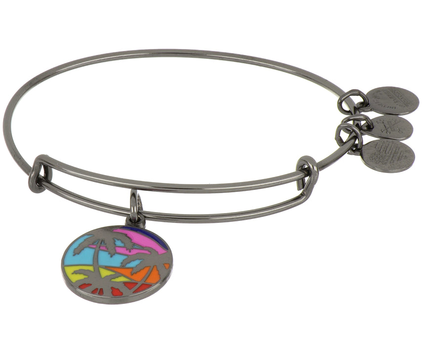 ALEX AND ANI Exclusive Colored Caribbean Palm Tree Charm Bangle