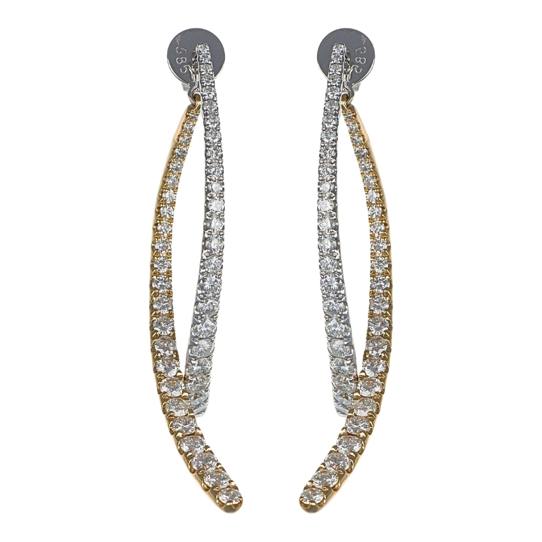 White Diamond Earrings (White Diamond 2.45 cts.)