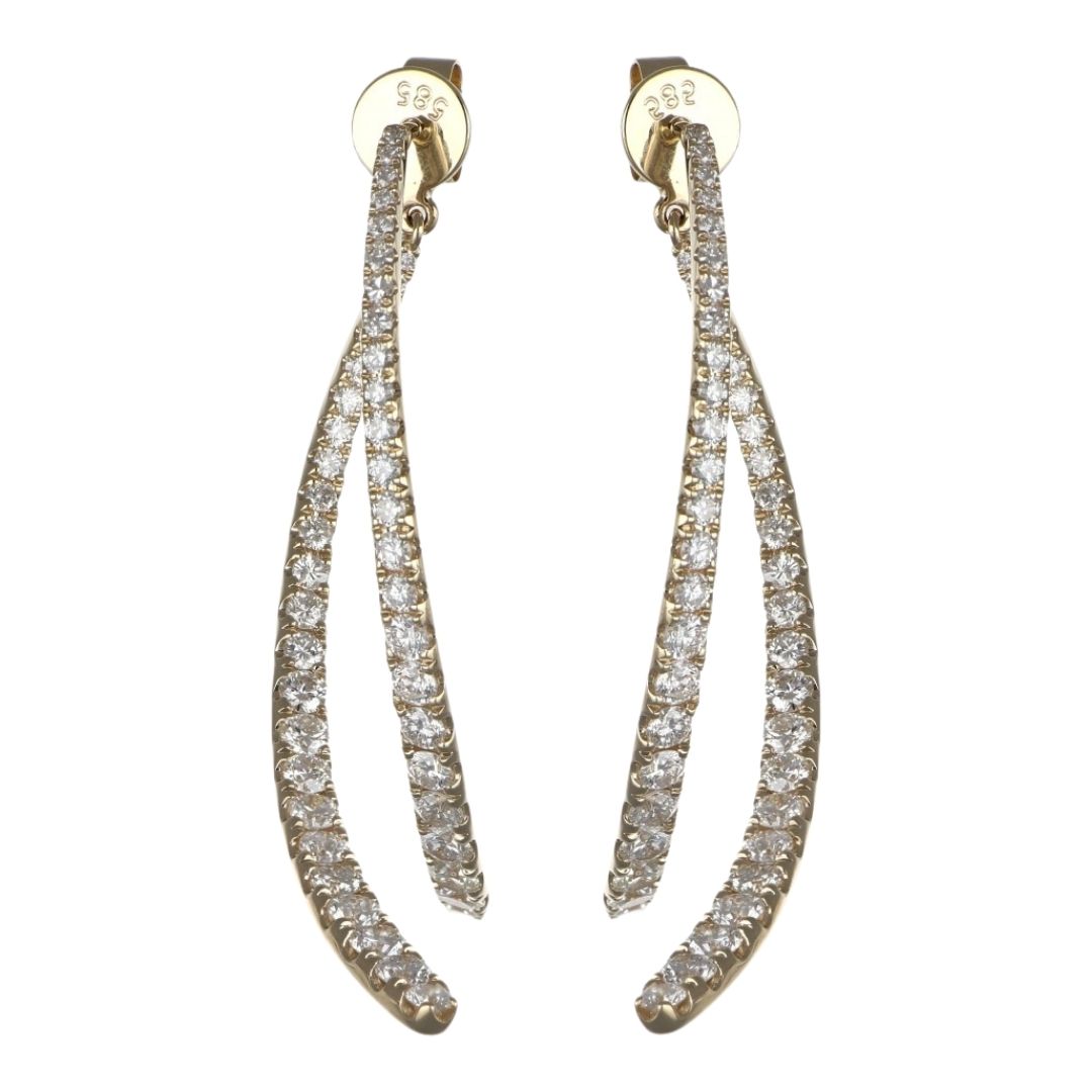 White Diamond Earrings (White Diamond 2.45 cts.)