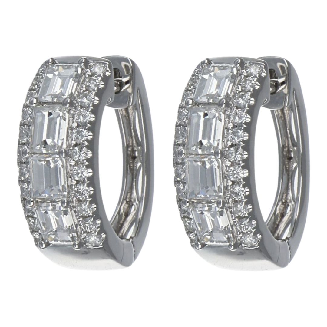 White Diamond Earrings (White Diamond 1.55 cts. White Diamond 0.36 cts.)