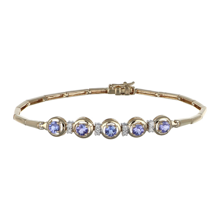 Tanzanite Ladies Bracelet (Tanzanite 1.02 cts. White Diamond 0.1 cts.)