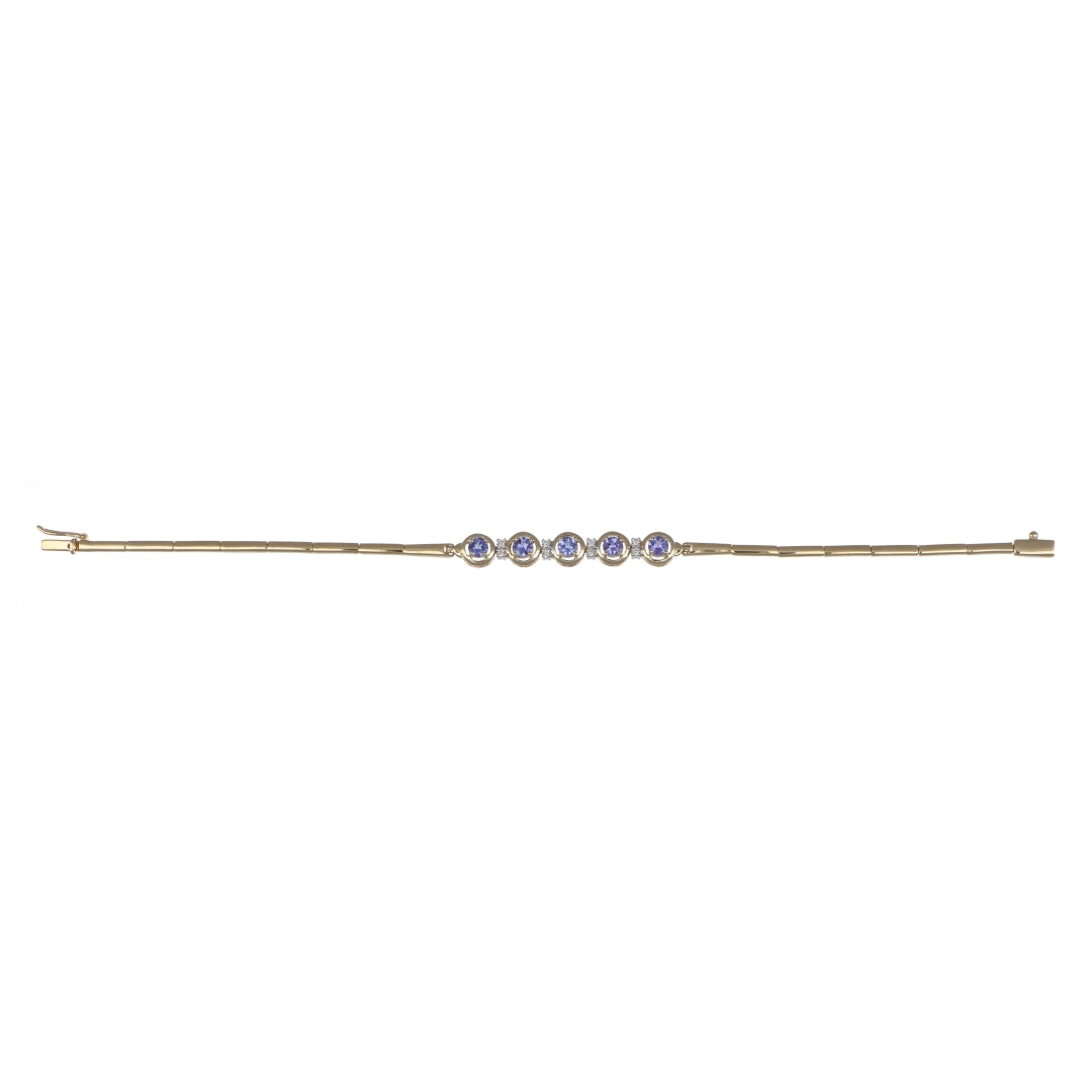 Tanzanite Ladies Bracelet (Tanzanite 1.02 cts. White Diamond 0.1 cts.)