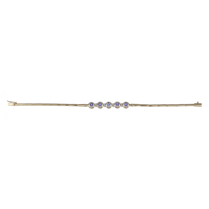 Tanzanite Ladies Bracelet (Tanzanite 1.02 cts. White Diamond 0.1 cts.)