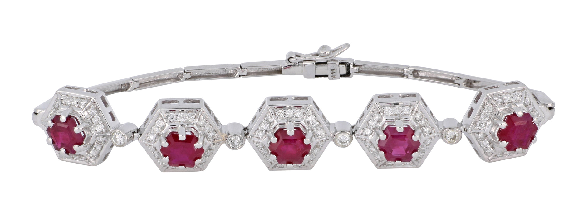Ruby Ladies Bracelet (Ruby 4.67 cts. White Diamond 0.83 cts.)