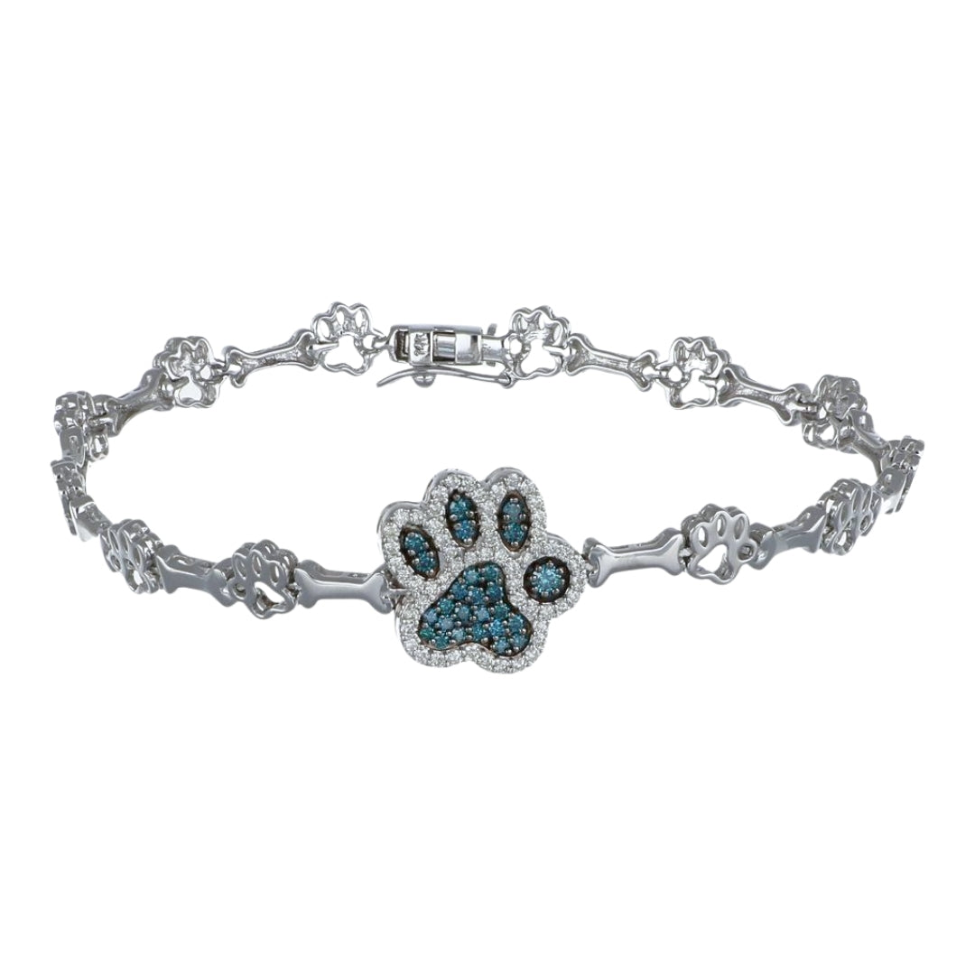 Blue Diamond Bracelet (Blue Diamond 0.26 cts. White Diamond 0.32 cts.)