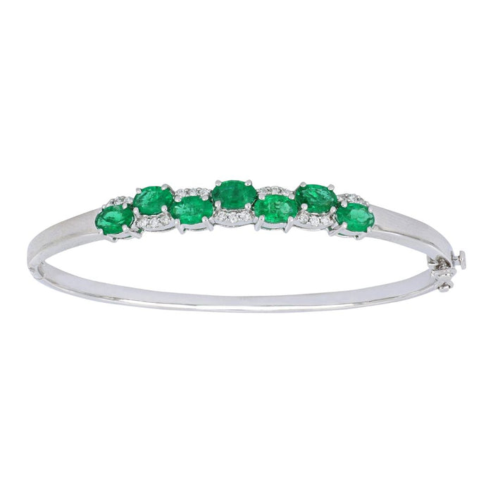 Emerald Bangle (Emerald 2.77 cts. White Diamond 0.26 cts.)