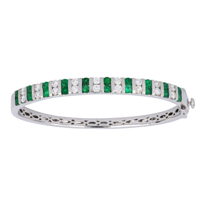 Emerald Bangle (Emerald 1.48 cts. White Diamond 1.46 cts.)