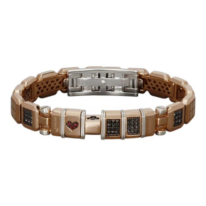 BARAKA Men's Bracelet (Men's Bracelet Black Diamond 1.44 cts. Ruby 0.09 cts.)