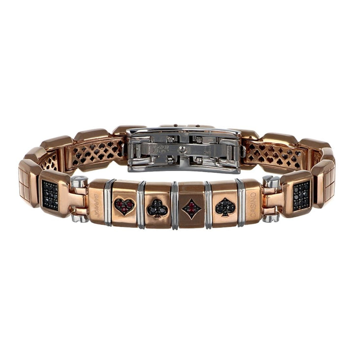 BARAKA Men's Bracelet (Men's Bracelet Black Diamond 1.44 cts. Ruby 0.09 cts.)