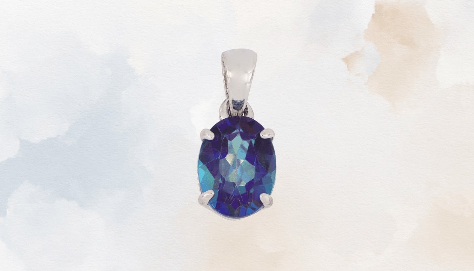 blue topaz pendant