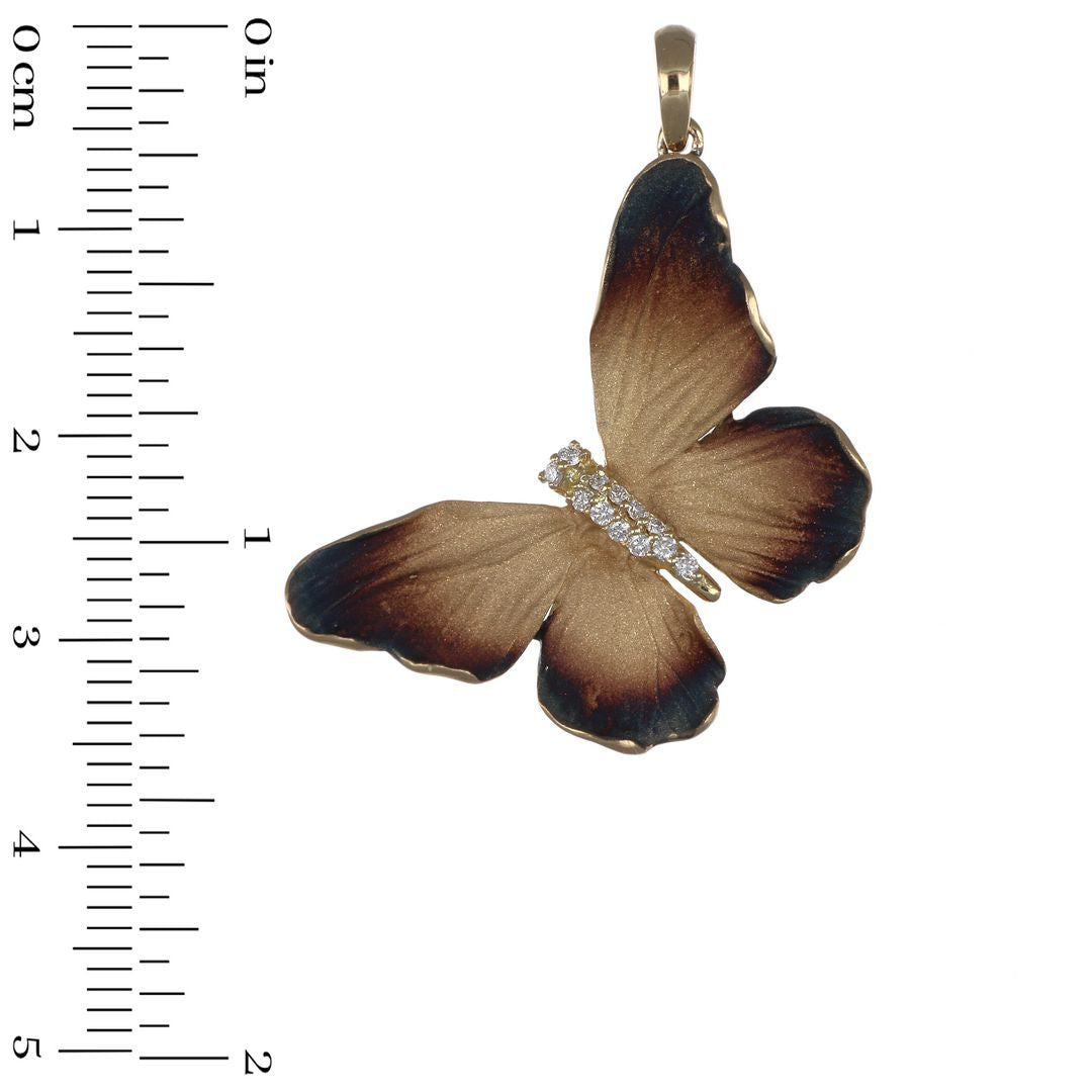 White Diamond Butterfly Pendant (White Diamond 0.08 cts.)