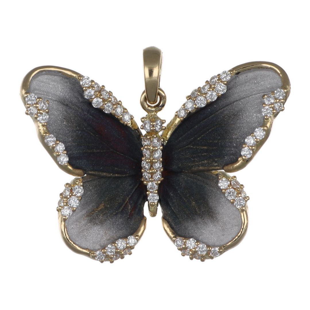 White Diamond Butterfly Pendant (White Diamond 0.5 cts.)