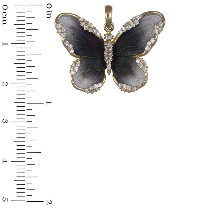 White Diamond Butterfly Pendant (White Diamond 0.5 cts.)