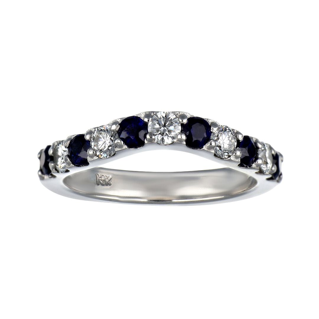 Buy Blue Sapphire Ring (Blue Sapphire 0.67 cts. White Diamond 0.48 cts.) at Kay's Fine Jewelry