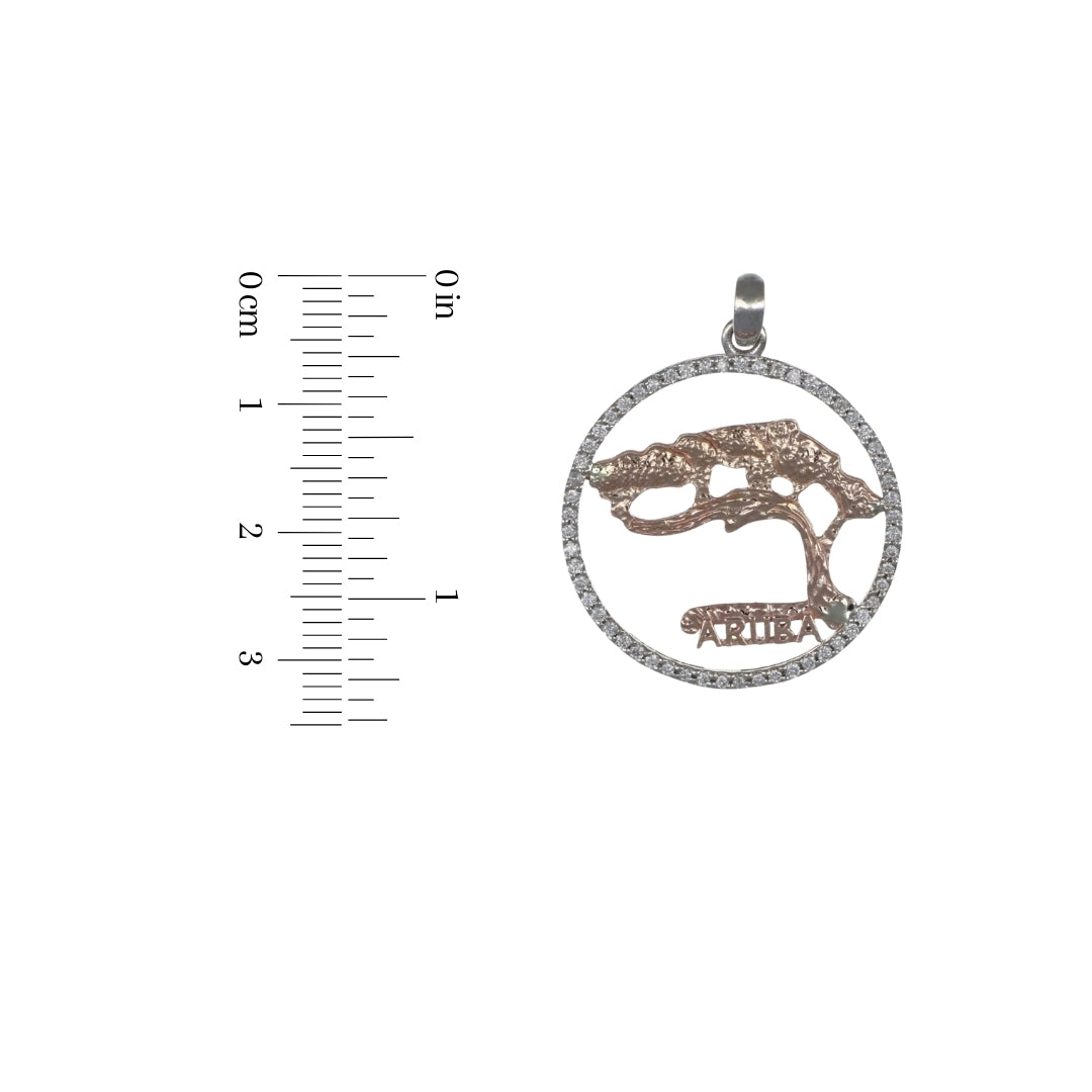 One happy island Aruba natural Diamond Pendant