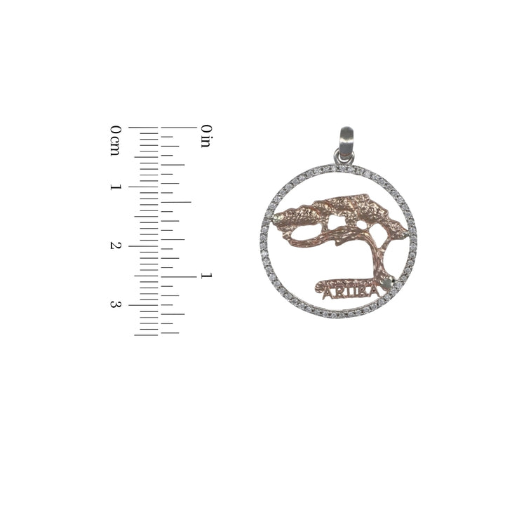 One happy island Aruba natural Diamond Pendant