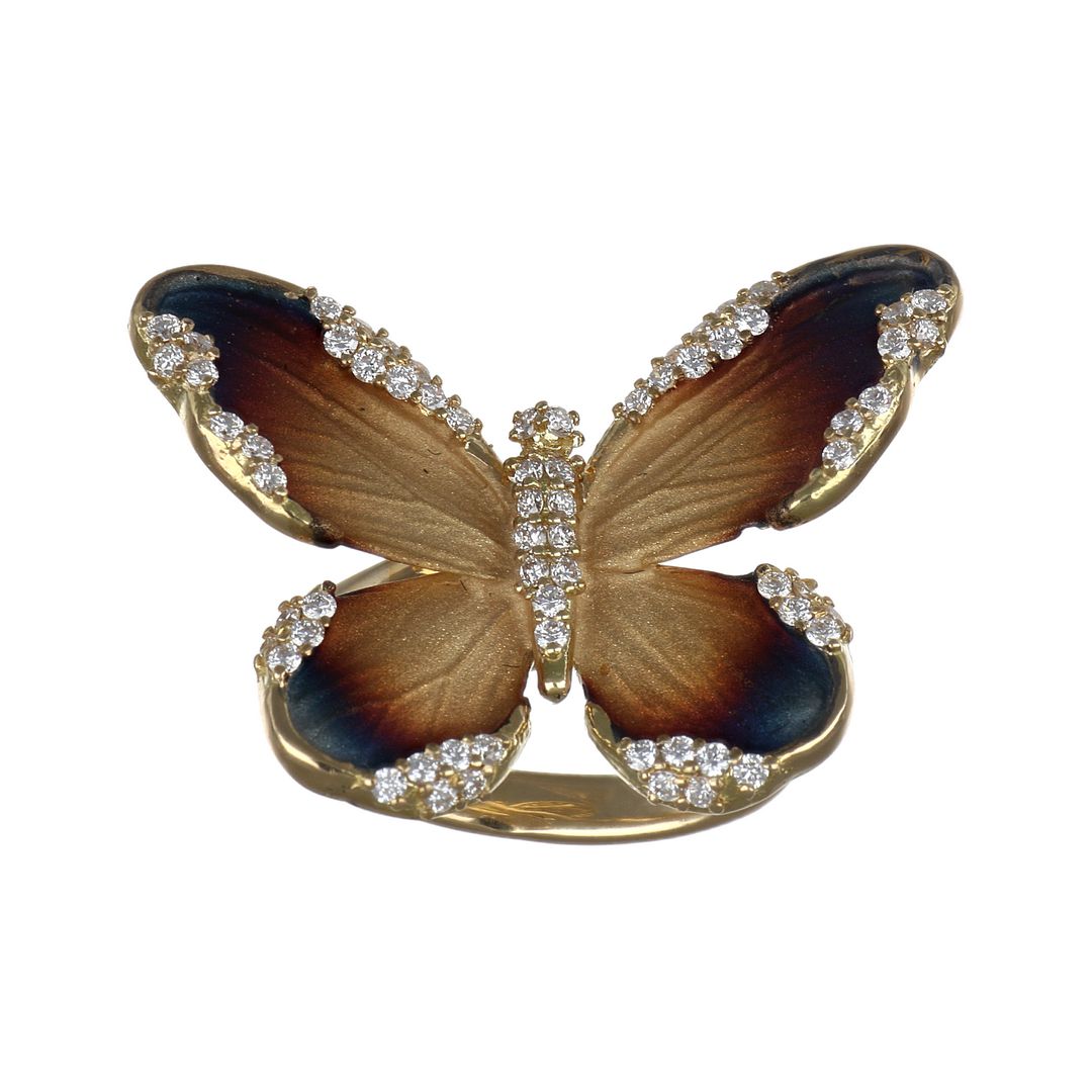 White Diamond Butterfly Ring (White Diamond 0.47 cts.)