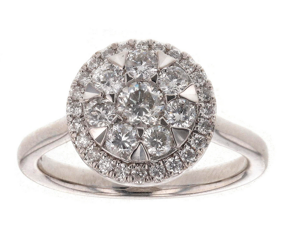 White Diamond Ladies Ring (White Diamond 0.24 cts. White Diamond 0.61 cts.)