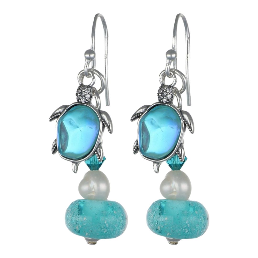 Bead Turtle Earrings