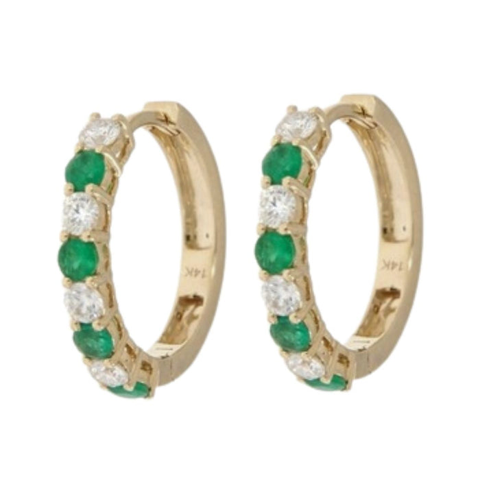 Emerald Earrings (Emerald 0.5 cts. White Diamond 0.52 cts.)