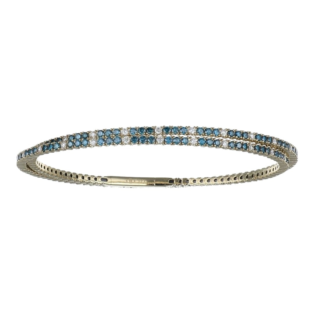 Blue Diamond Flexi Bangle (Blue Diamond 2.48 cts. White Diamond