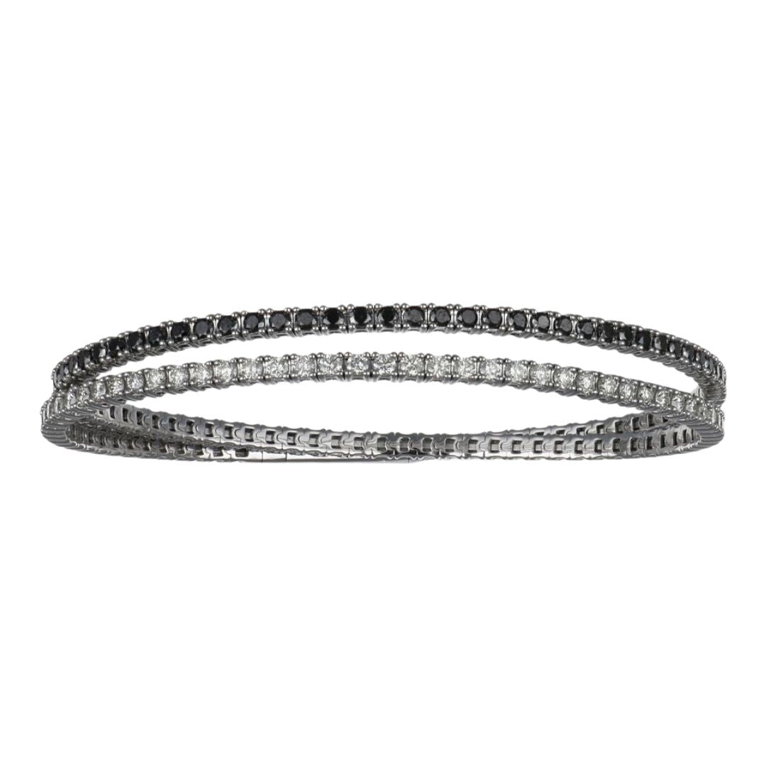 Black Diamond Flexi Bangle (Black Diamond 2.03 cts. White Diamond 2.14 cts.)