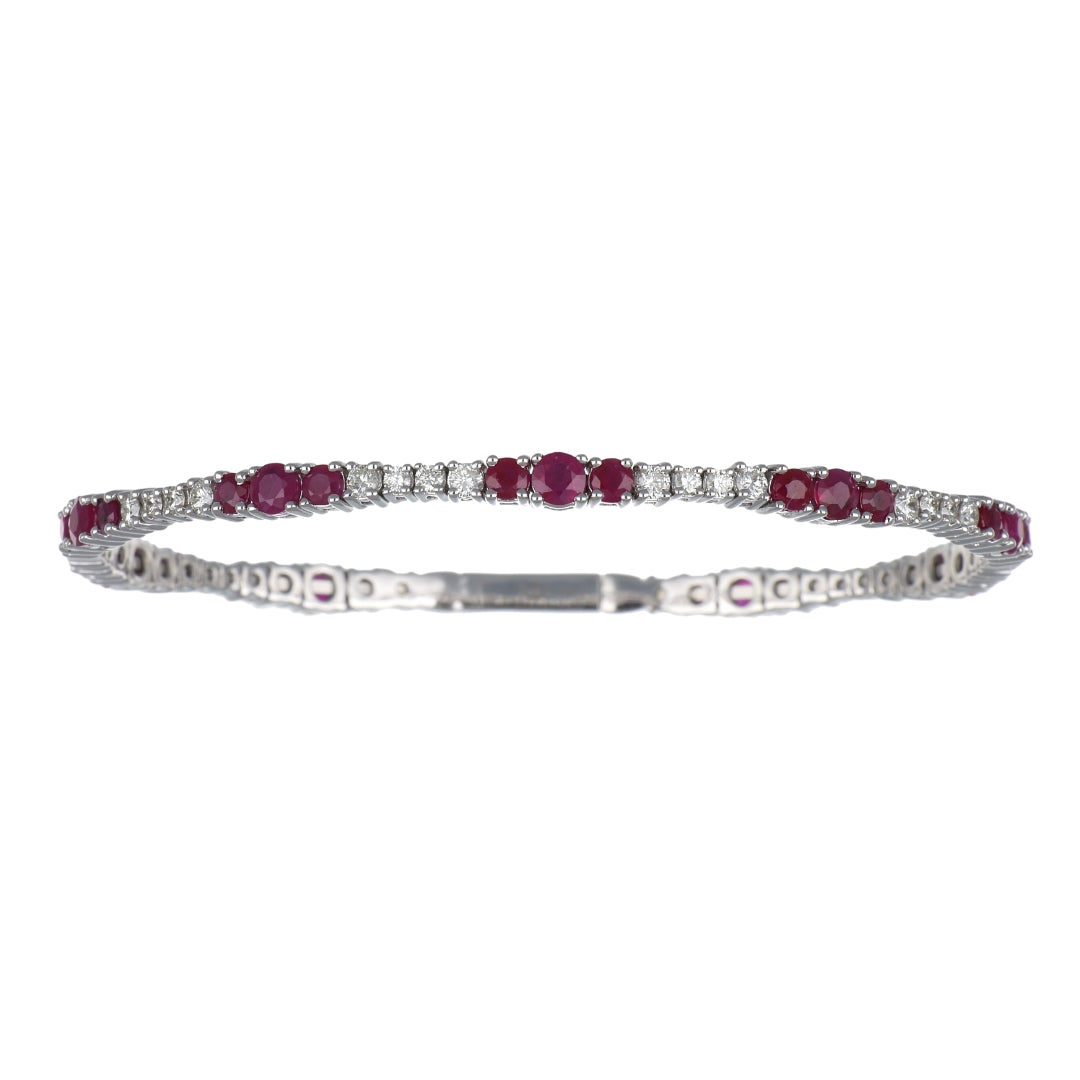 Ruby Flexi Bangle (Ruby 3.51 cts. White Diamond 1.01 cts.)