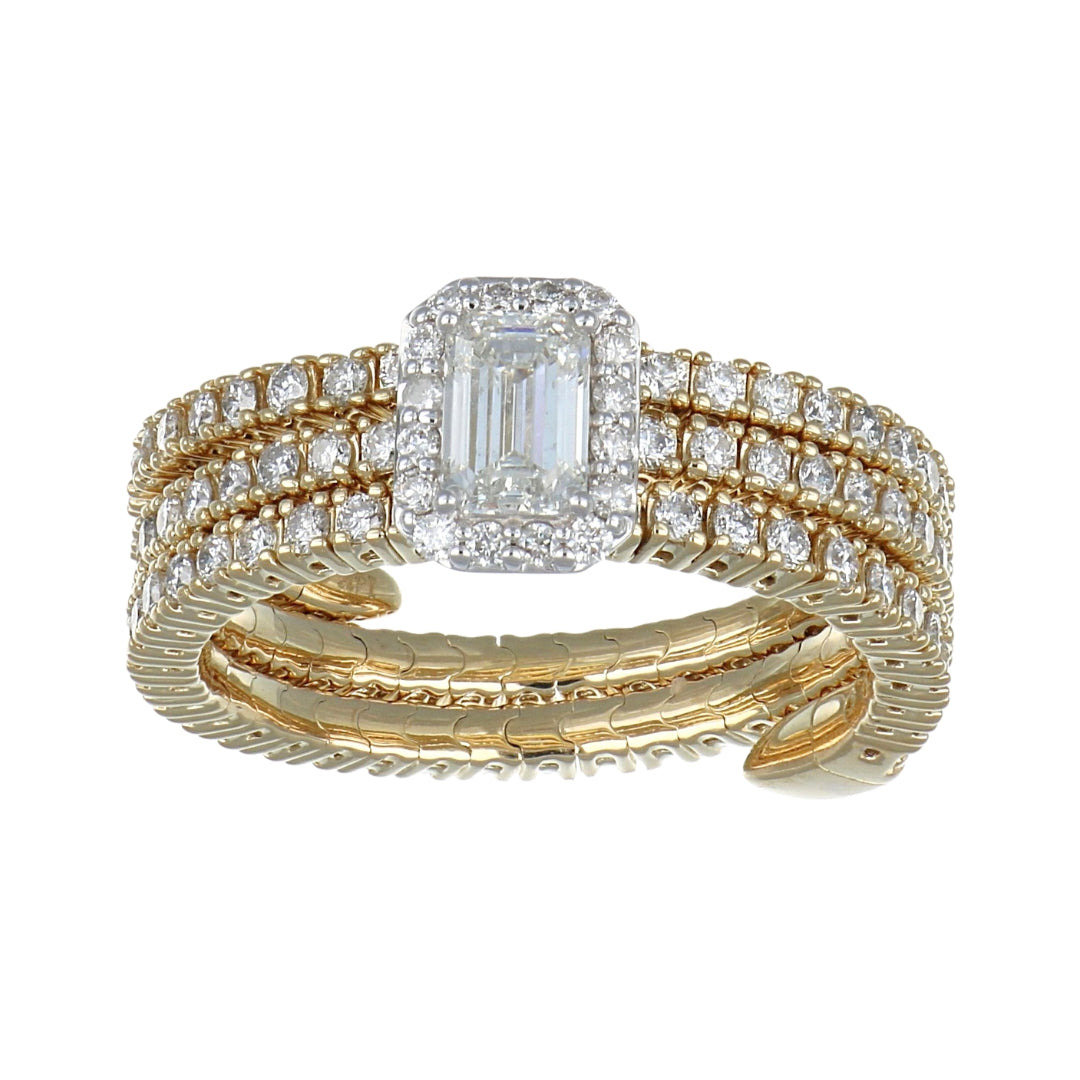 White Diamond Flexi Ring (White Diamond 0.5 cts. White Diamond 1.02 cts.)