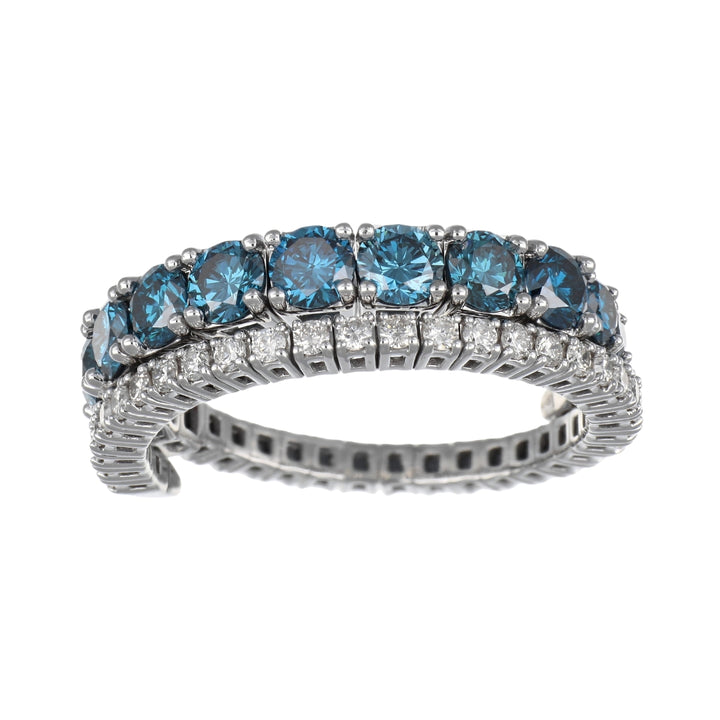 Blue Diamond Flexi Ring (Blue Diamond 1.62 cts. White Diamond 0.54 cts.)