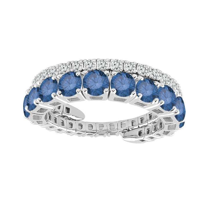 Blue Diamond Flexi Ring (Blue Diamond 1.62 cts. White Diamond 0.54 cts.)