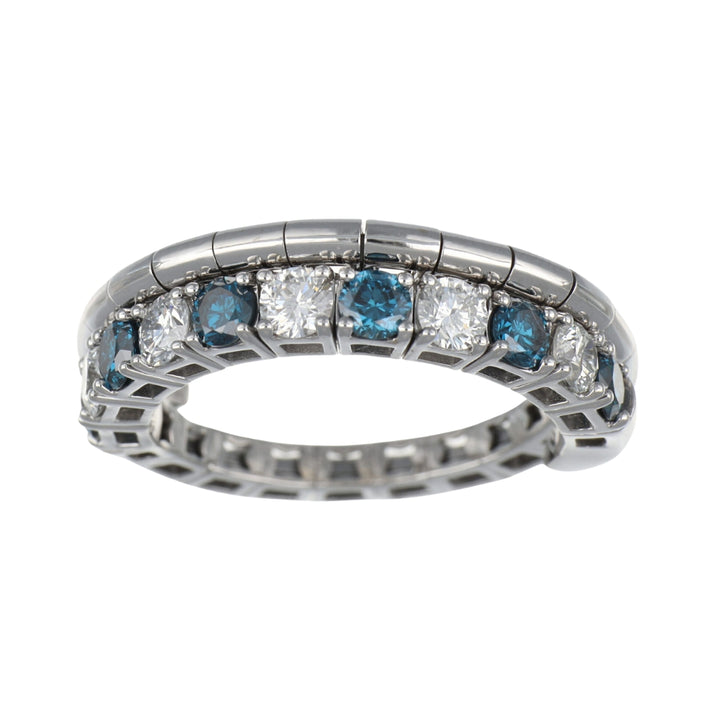Blue Diamond Flexi Ring (Blue Diamond 0.56 cts. White Diamond 0.46 cts.)