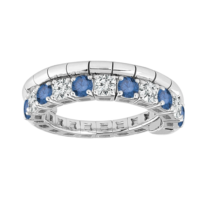 Blue Diamond Flexi Ring (Blue Diamond 0.56 cts. White Diamond 0.46 cts.)