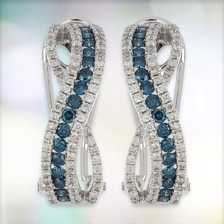 Blue Diamond Earrings
