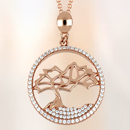 Rose Gold Divi Tree Pendant