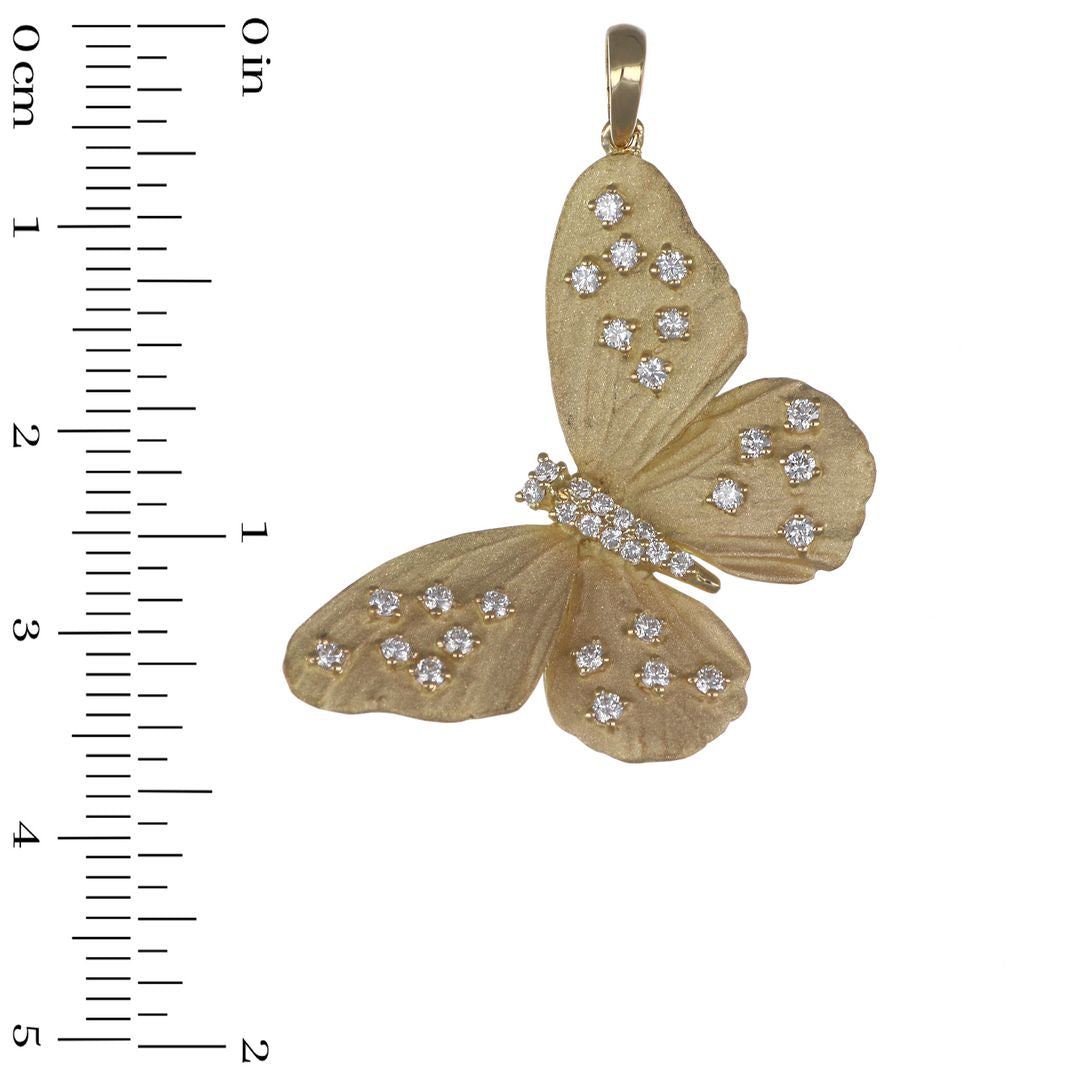 White Diamond Butterfly Pendant (White Diamond 0.45 cts.)
