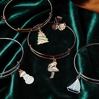 Holiday themed ALEX AND ANI bracelets